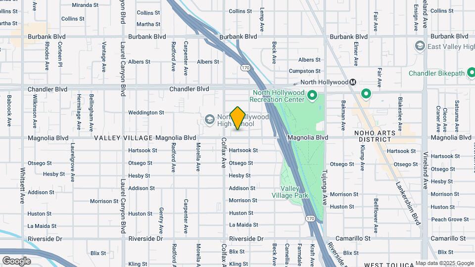 11661 Magnolia Blvd Map and Location Details