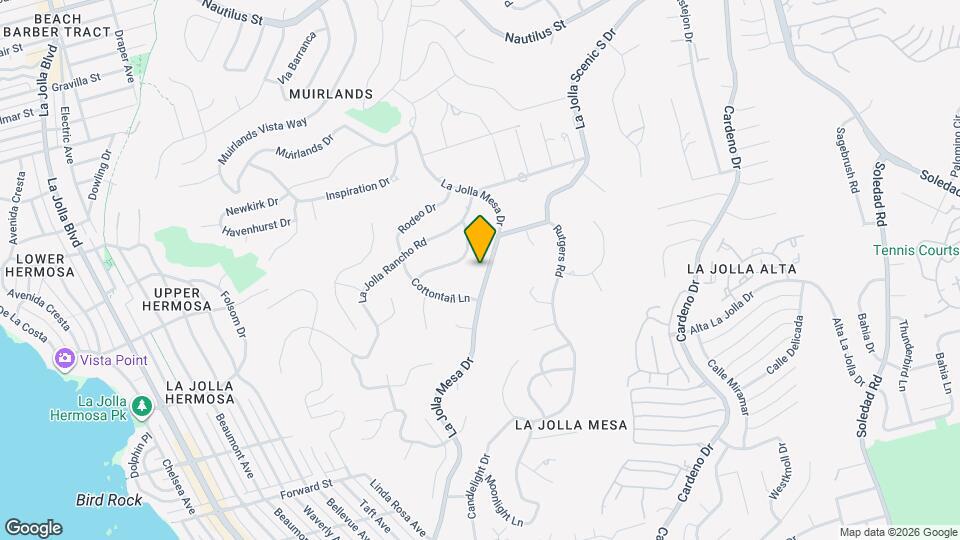 5940 La Jolla Mesa Dr Map and Location Details