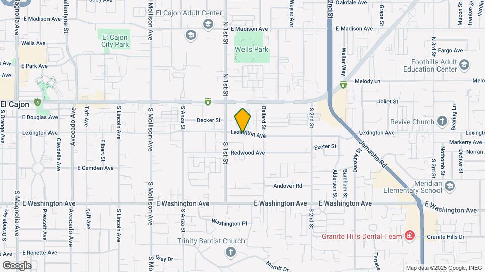 1127 E Lexington Ave Map and Location Details