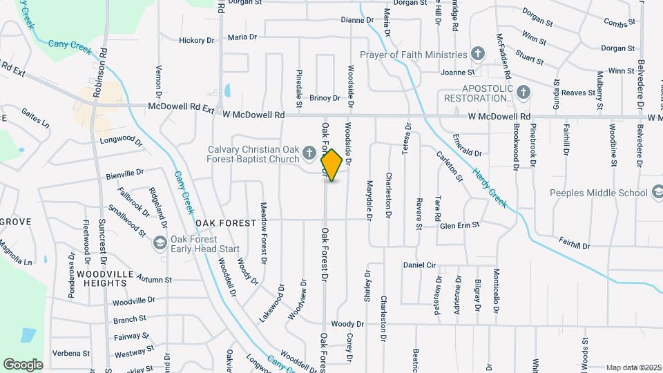 2920 Oak Forest Dr Map and Location Details