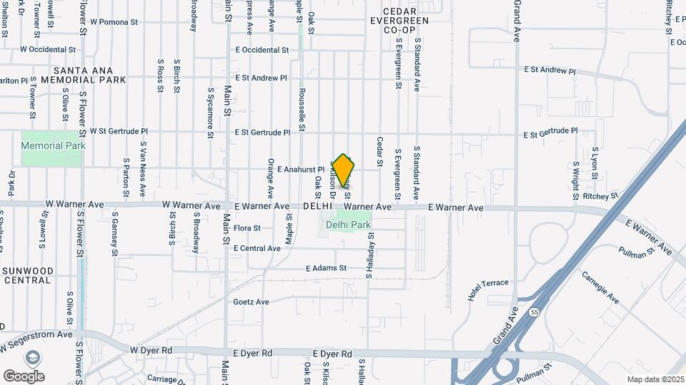 2230 S Hickory St Map and Location Details