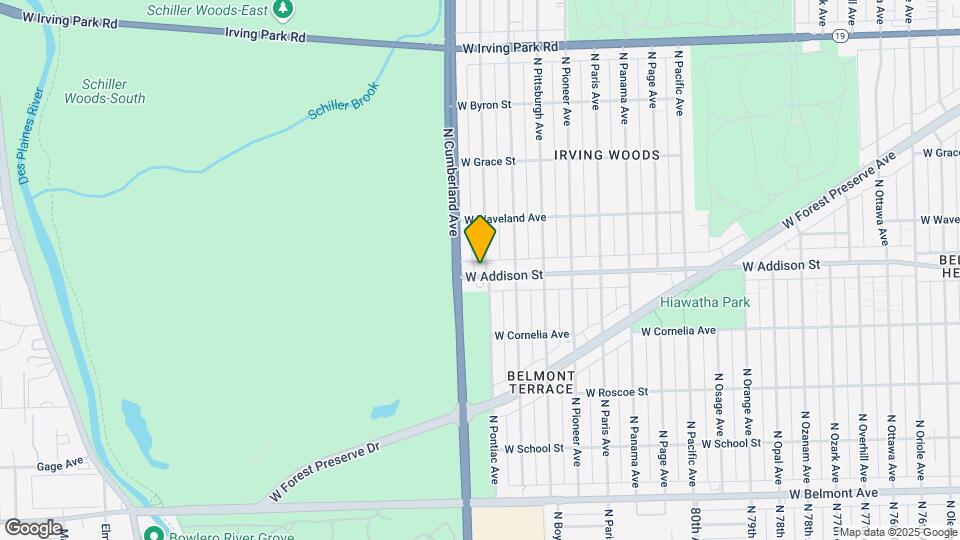 8338 W Addison St Mapa y Detalles de la Ubicación