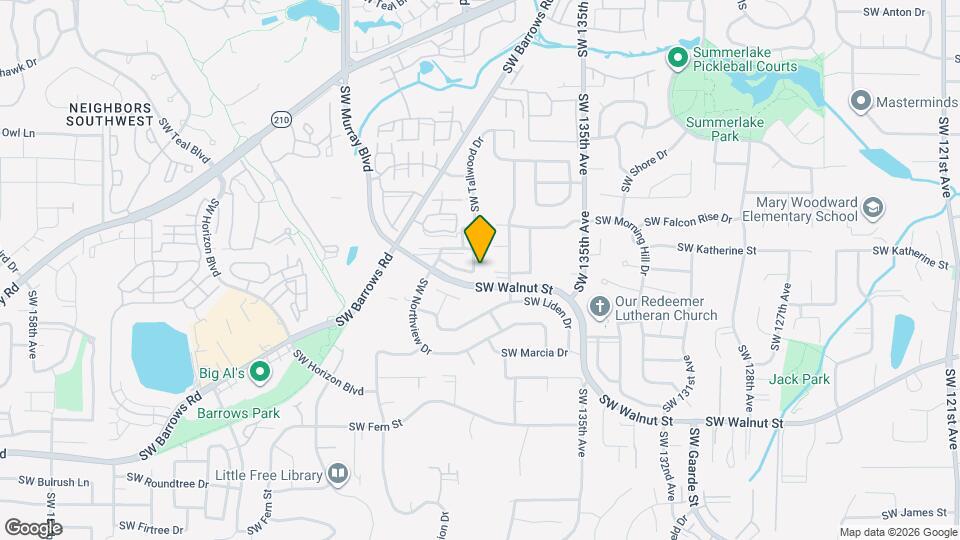 14026 SW Walnut Creek Way Map and Location Details