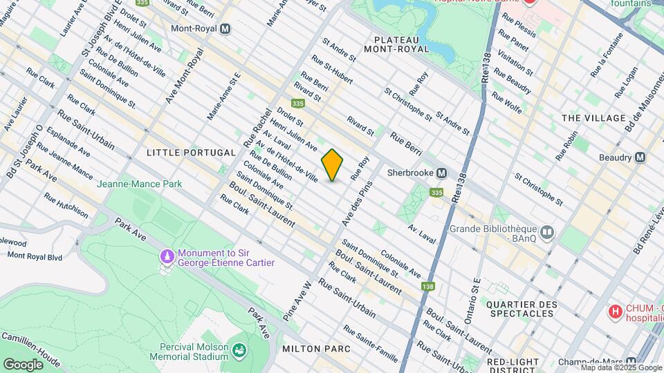 3835 De L'hôtel-De-Ville Av Map and Location Details