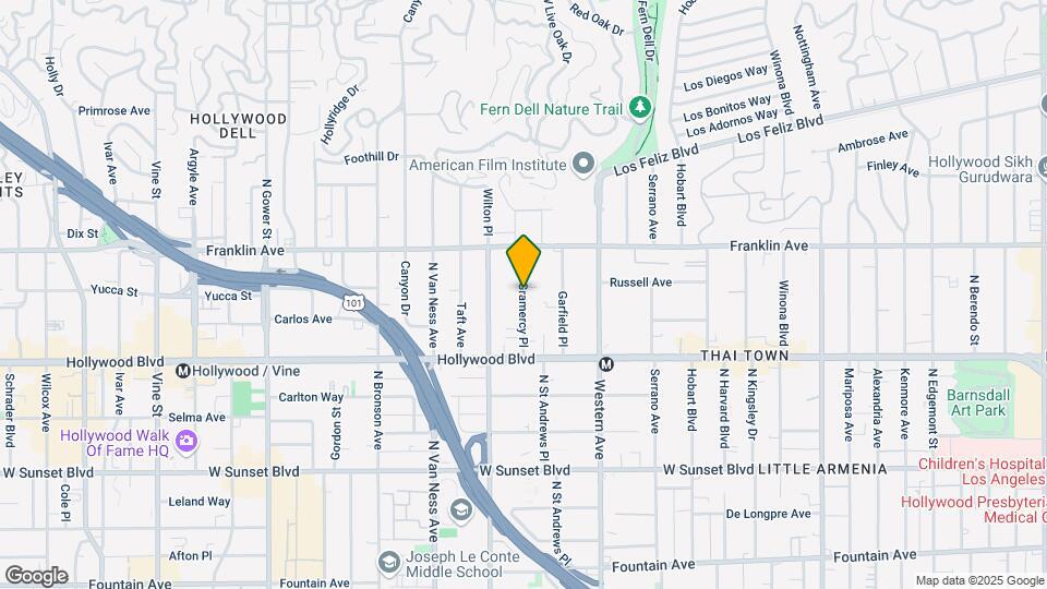 1807 N Gramercy Pl, Unit 5 Map and Location Details