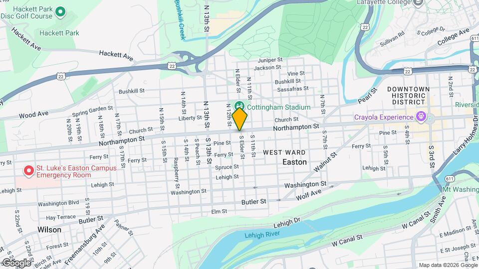 1132 Northampton St, Unit 1st Floor Mapa y Detalles de la Ubicación