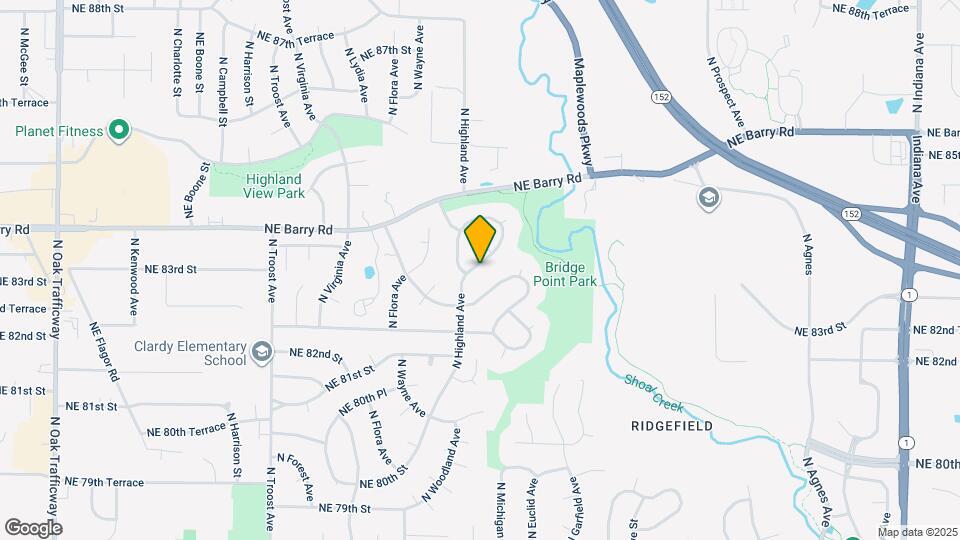 8321 N Highland Ave Map and Location Details