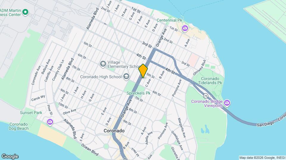 543 Orange Ave Map and Location Details