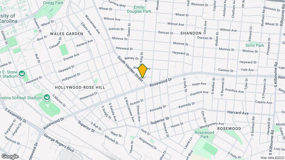 340 S Harden St Map and Location Details