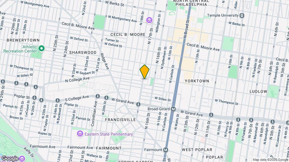 1331 N 17th St, Unit 1 Map and Location Details