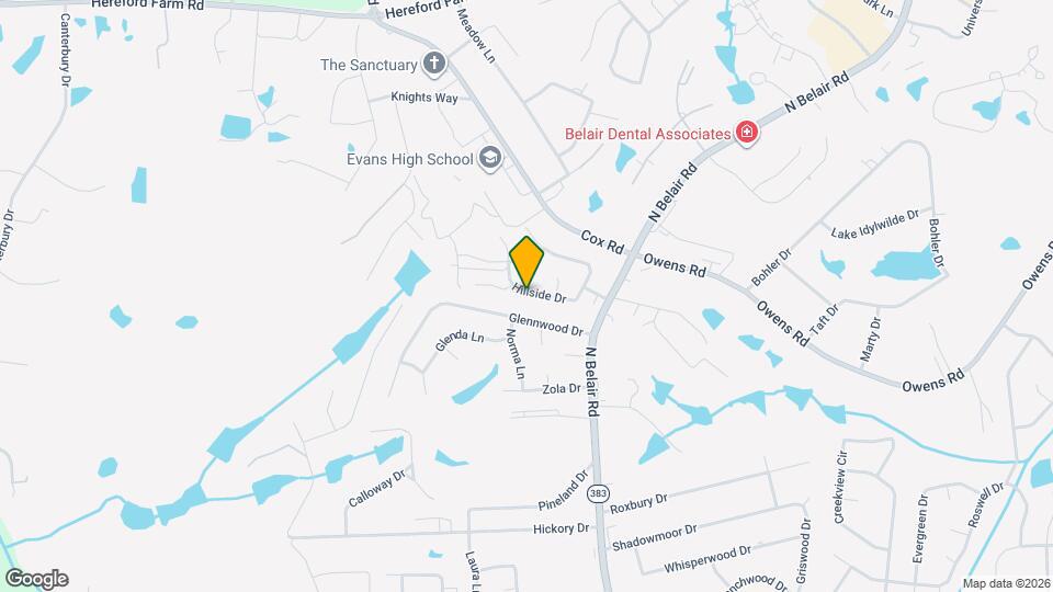 4536 Hillside Dr Map and Location Details