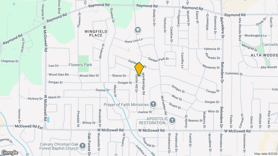 2242 Castle Hill Dr Map and Location Details