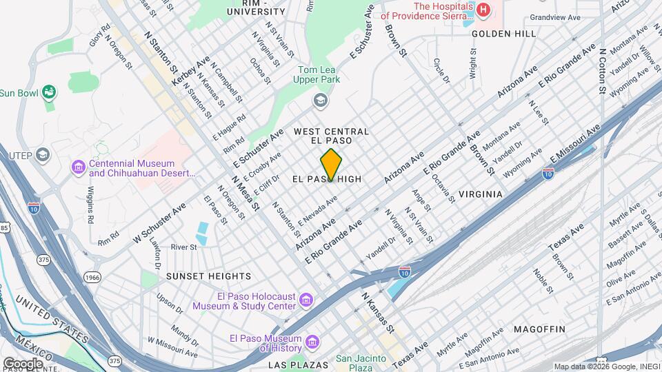 1210 N Florence St Map and Location Details