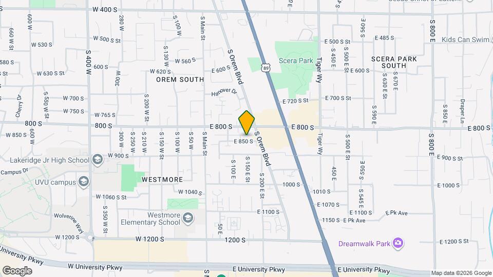 157 E 850 S, Unit 157 Map and Location Details