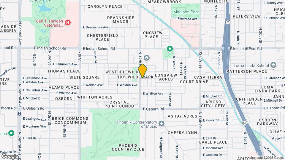3721 N 12th St Map and Location Details