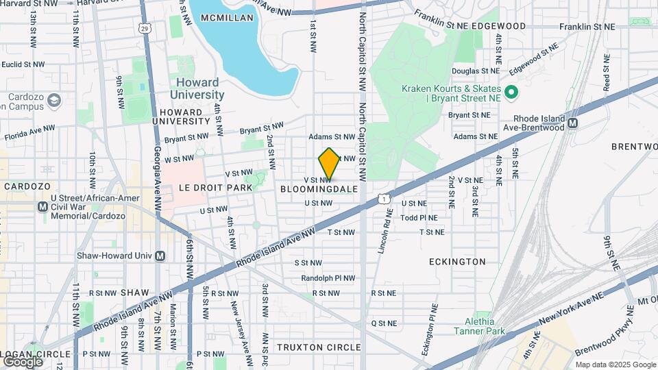 70 V St NW, Unit Upper Map and Location Details