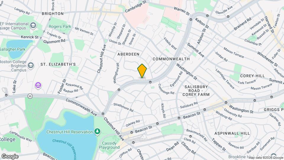 1705 Commonwealth Avenue Map and Location Details