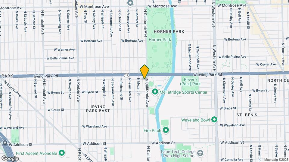 3938 N California Ave Map and Location Details