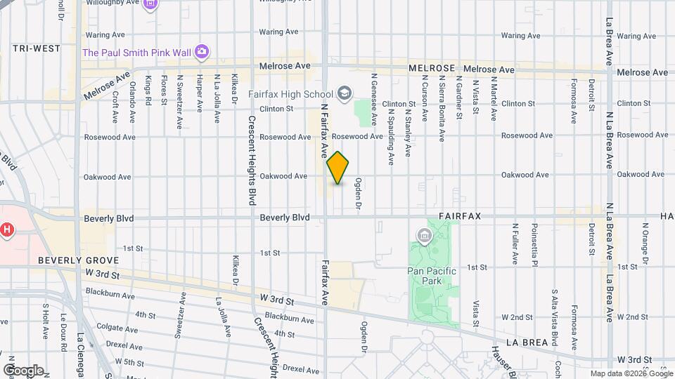 442 N Orange Grove Ave Map and Location Details