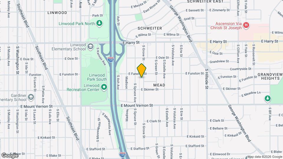 1821 S Grove St Map and Location Details