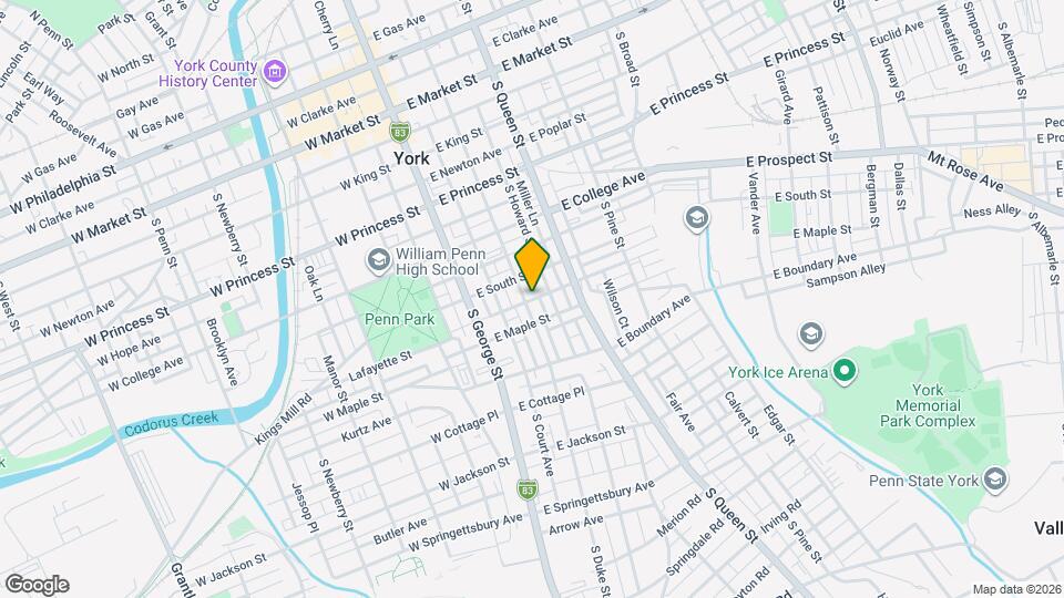 429 S Duke St Map and Location Details