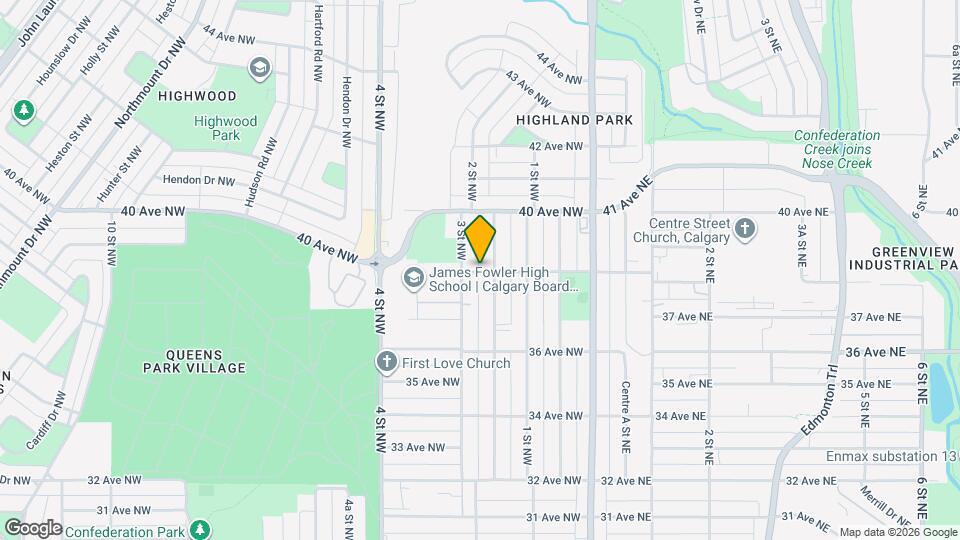 310-338 38 Ave NW Map and Location Details