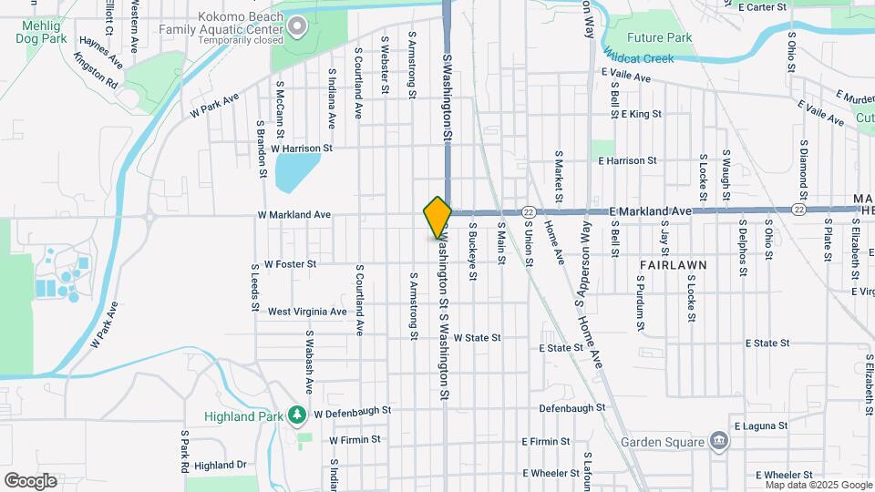 1033 S Washington St Map and Location Details