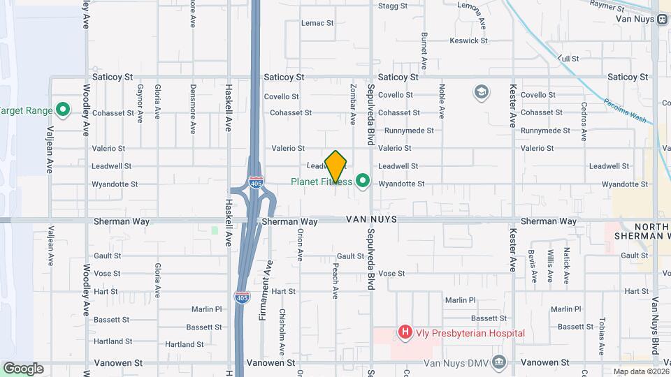 15360 Wyandotte St Map and Location Details