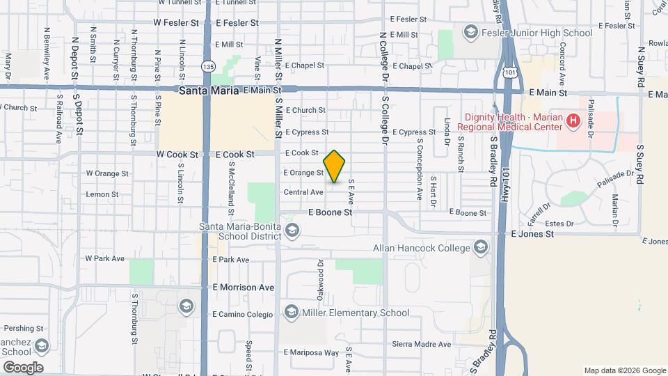 609 Central Ave Mapa y Detalles de la Ubicación