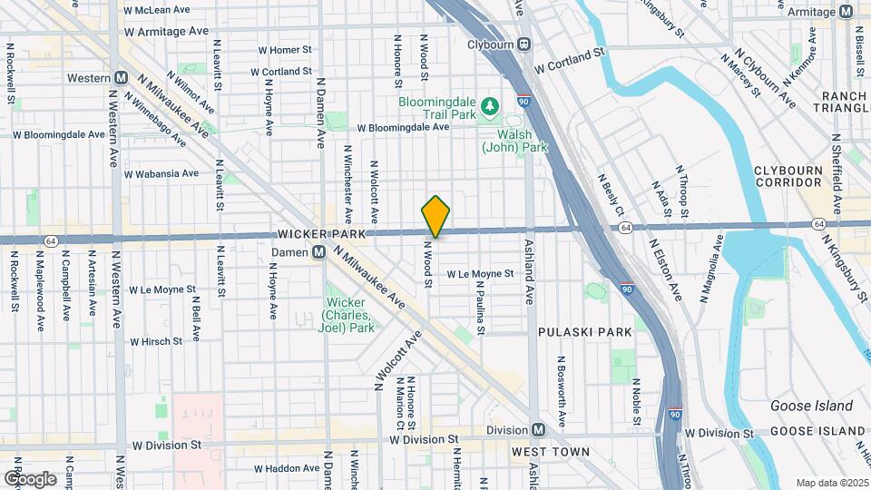 1545 N Wood St Map and Location Details