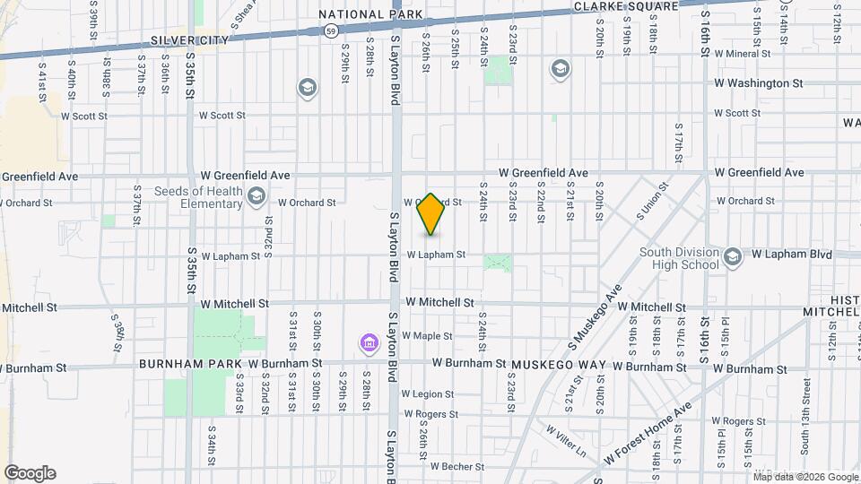 1560 S 26th St Map and Location Details