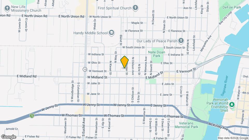 201.5 N Warner St Map and Location Details