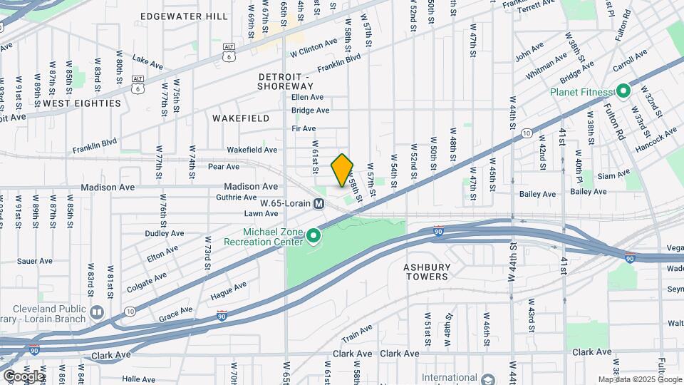 5822 Lawn Ave, Unit Down Map and Location Details