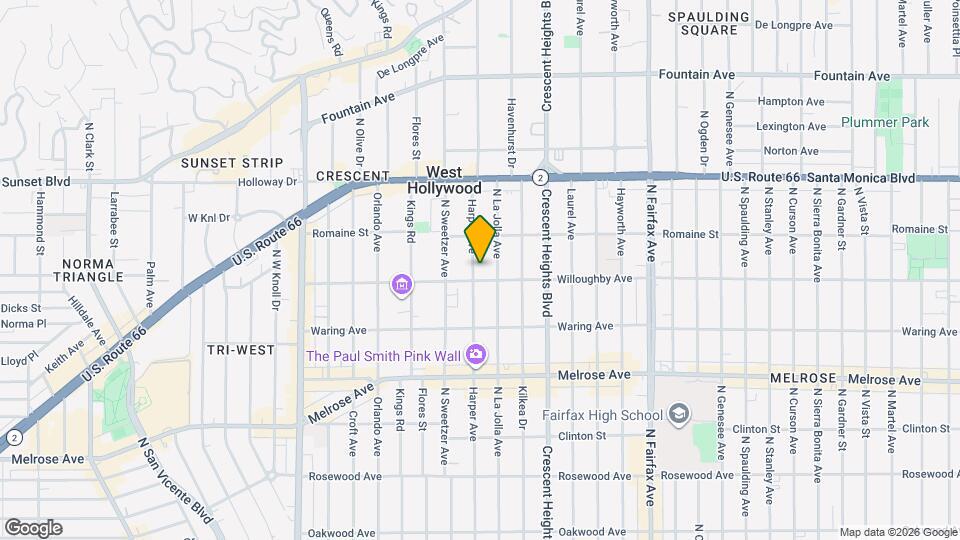 912 N Harper Ave Map and Location Details