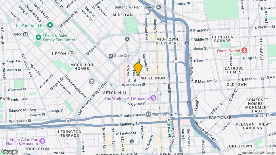 814 Park Ave Map and Location Details