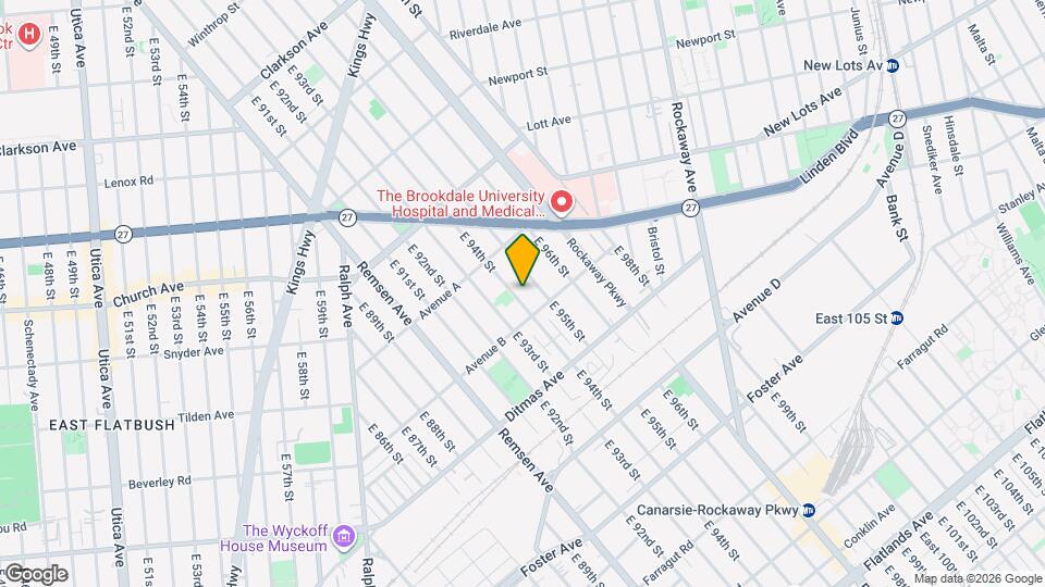 661 E 94th St, Unit 2F Map and Location Details