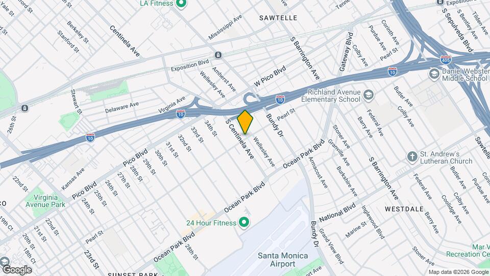 2496 S Centinela Ave Map and Location Details