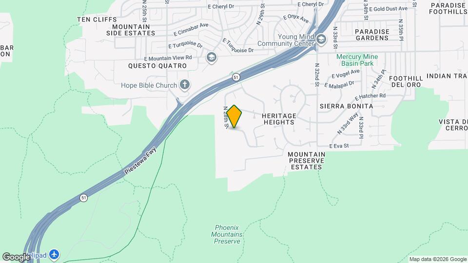 9046 N 28th St Map and Location Details