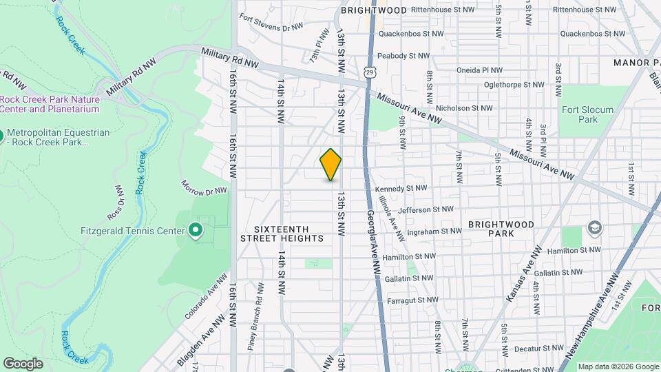 1303 Kennedy St NW Map and Location Details