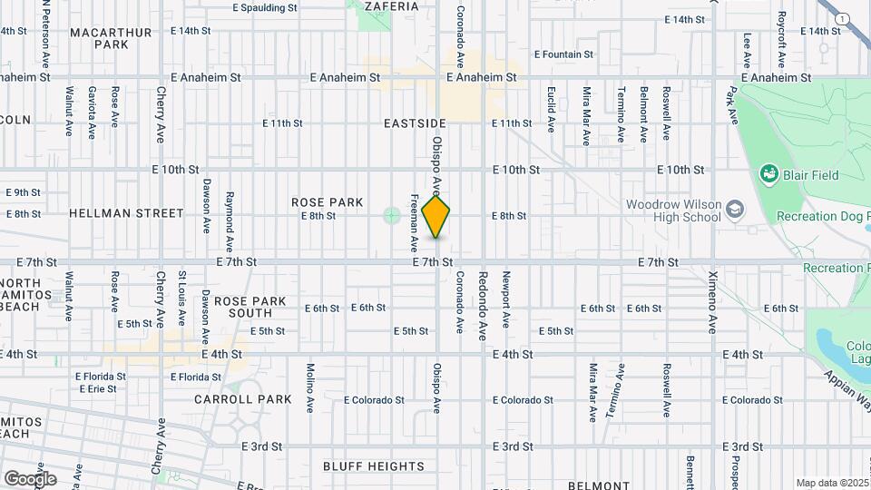 735 Obispo Ave Mapa y Detalles de la Ubicación