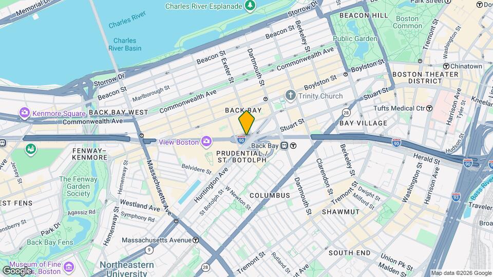 105 Huntington Ave Map and Location Details