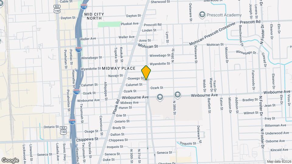 3491 N Acadian Thruway Map and Location Details