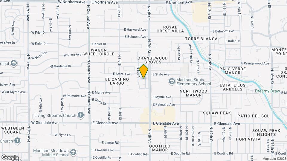 625 E Jeffrey Ave Mapa y Detalles de la Ubicación