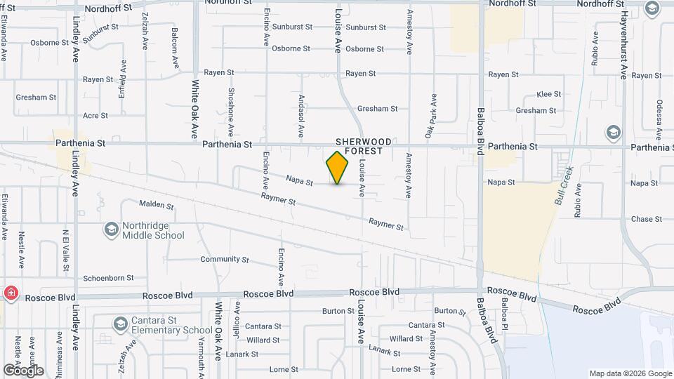 17344 Napa St Map and Location Details