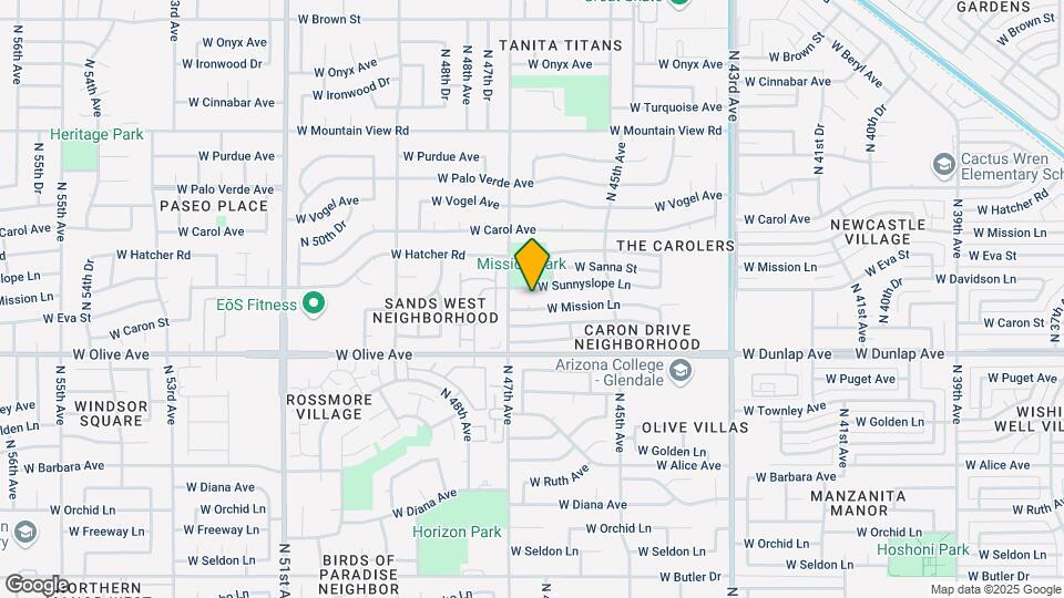 4636 W Mission Ln Map and Location Details