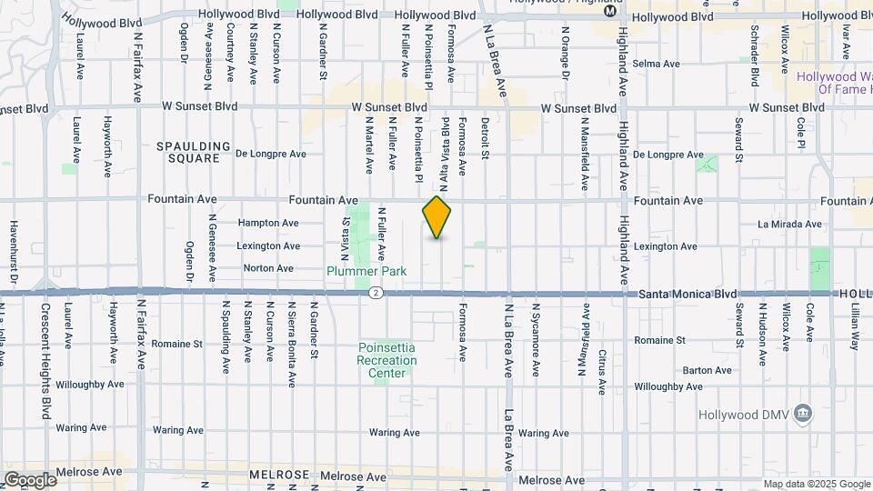 1163 N Poinsettia Pl Map and Location Details