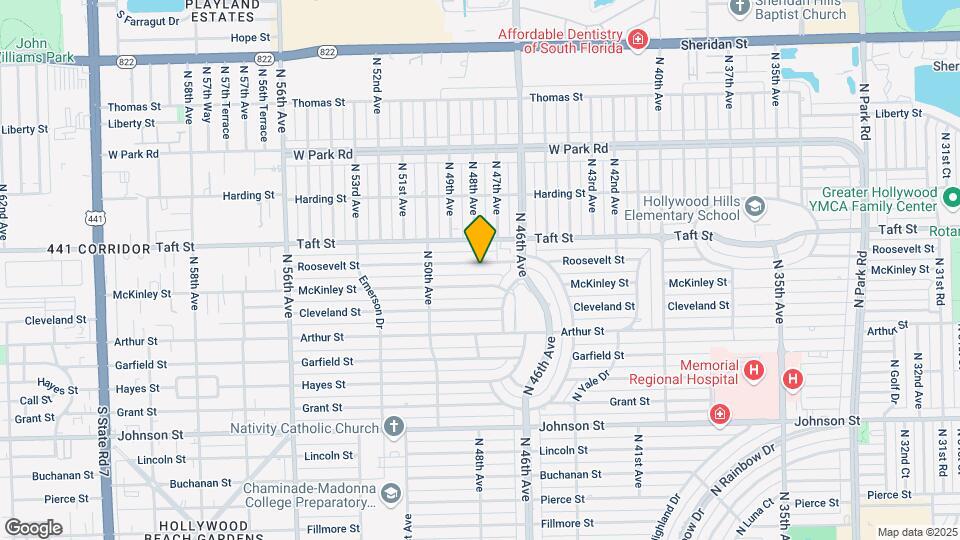 4718 Roosevelt St Map and Location Details