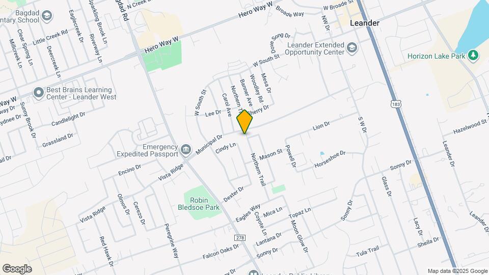 405 Northern Trail Map and Location Details