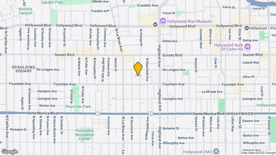 1327 N Orange Dr Mapa y Detalles de la Ubicación