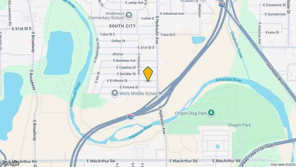 1527 E El Monte St Map and Location Details